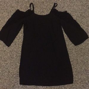 Xhilararion Black Open Shoulder Form Dress • Xs